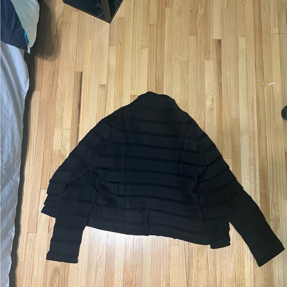 Issey Miyake pleated please cardigan
